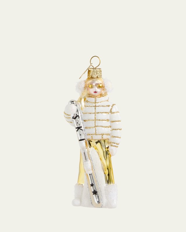 Ski Lady Christmas Ornament